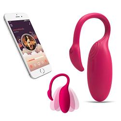 Cugap Bluetooth Remote Control Vibrator App Personal Intelligent Massage~Hot Red