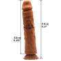 Big Double Layer Realistic Dildo, FAAK Slightly Bendable 9.5 Inch Soft G-Spot Premium Liquid Silicone Dual Density Huge Penis Dong with Suction Cup, Sex Toy for Female Masturbation