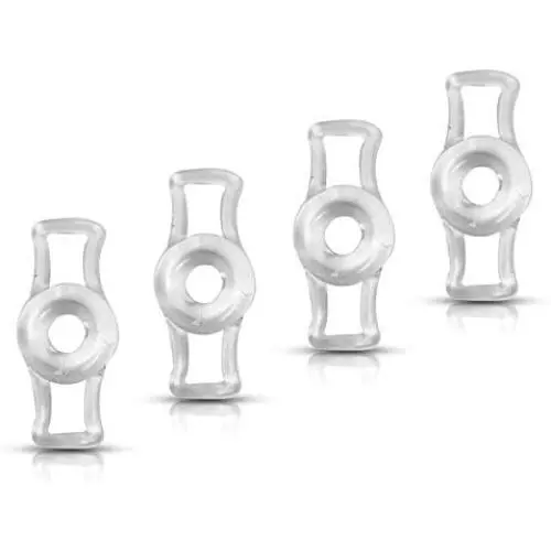 LeLuv Constriction Rings 4-Pack Clear Stretchy Universal for Vacuum Pumps Small LeLuv Constriction Rings 4-Pack Clear Stretchy Universal for Vacuum Pumps Small