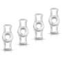 LeLuv Constriction Rings 4-Pack Clear Stretchy Universal for Vacuum Pumps Small