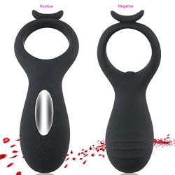 Lfcmf Multiple Speed Waterproof USB Rechargeable Easy to Clean Massage Tools Male Ring Massage with Remote Control Toys for Men and Couples