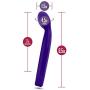 Sleek Multi Speed Curved Tip Vibrator - G Spot Stimulator - Waterproof - Sex Toy for Women - Sex Toy for Couples (Purple)