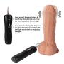 Magic Wand 7 Inch Lifelike Ladies Remote Control Vibration Toy Large Size Waterproof Design Easy to Clean Casual Massage Bedding (Color : Brown)