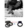 Super Soft Black Silicone Vibrating Cockring for Male Penis Ring Cock Rings 100% Medical Grade Pure Silicone Set for Extra Stimulation-Better Sex Toy for Erection Enhancing Last Longer Orgasm - 4 pcs