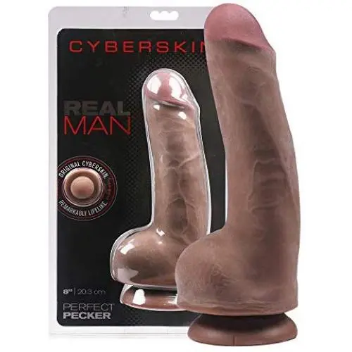 Wildfire Realistic Dildo Cyberskin Ultra-soft Lifelike Cock Penis with Suction Cup for Hands-free Play 8 Inch