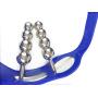 Gooooolife Emelle Chastity Belt Panties with Anal Plug Beads Sex Toys for Female Stainless Steel Lock Device Chastity Bondage BDSM Women,Waist110~120cm