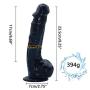 Wushuangyu Realistic Dîldɔ with Suction Cup Ultra Soft for Women Men Couples - Vibrant Toy (Color : Black)