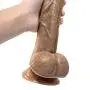 HYLHYL5-F Pegging Strap on, Automatic Thrusting Sucking Realistic Stick Waterproof Massaging for Female Brown PVC Material (29cm/11.4in)