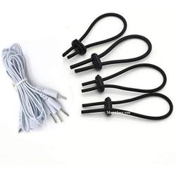 Adult Masturbators EStim Monopolar Conductive Loops Rings Electro Sec Penis Stimulation Rubber Tube TENS Sec