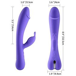 Utimi Rabbit vibrator for Women Rechargeable G Spot Vibrator Waterproof Clitoral Stimulator Sex Toy for Couples Purple