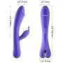 Utimi Rabbit vibrator for Women Rechargeable G Spot Vibrator Waterproof Clitoral Stimulator Sex Toy for Couples Purple Utimi Rabbit vibrator for Women Rechargeable G Spot Vibrator Waterproof Clitoral Stimulator Sex Toy for Couples Purple
