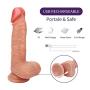 Realistic 360° Whirling Vibration Dildo, Adorime Ultra-Soft Flexible Vibrating Dildo with Wireless Remote, Adult Sex Vibrator Toys with Suction Cup for Women 7 Inch 