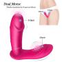 Wearable Vibrator Clitoris and G-Spot Stimulator Remote Control Waterproof Dildo Vibrator with Dual Motor 10 Vibration Modes Silicone Rechargeable Clitoris Vagina Massager for Women Couples Fun