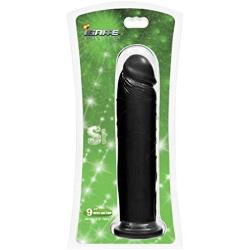 Si Novelties Cock with Suction, Black, 9 inch, 16 Ounce