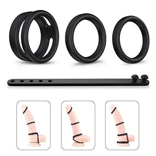 4 Pack Penis Ring Set for Men, Adjustable Multi-Functional Cock Rings Set for Penis Erection Stronger – KAVAL Male Sex Toy 4 Pack Penis Ring Set for Men, Adjustable Multi-Functional Cock Rings Set for Penis Erection Stronger – KAVAL Male Sex Toy