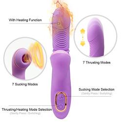 Six Toy with Tongue and Suction Clǐtorals Suctǐon Toy, USB Rechargeable Waterproof Powerful Powerful but Quiet Sucking Toys