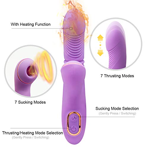 Six Toy with Tongue and Suction Clǐtorals Suctǐon Toy, USB Rechargeable Waterproof Powerful Powerful but Quiet Sucking Toys