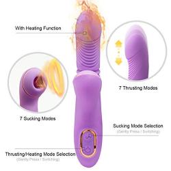 Waterproof 7-Frequency Vibration Sucking USB Charging Silent Waterproof Vibrator Durablemulti-Speed Wireless Suction Simulator, Silent and Waterproof Variable Speed Vibrator