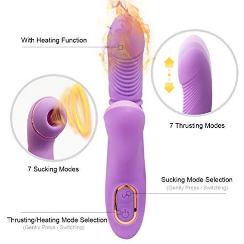 Waterproof 7-Frequency Vibration Sucking USB Charging Silent Waterproof Vibrator Durablemulti-Speed Wireless Suction Simulator, Silent and Waterproof Variable Speed Vibrator