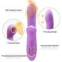 Waterproof 7-Frequency Vibration Sucking USB Charging Silent Waterproof Vibrator Durablemulti-Speed Wireless Suction Simulator, Silent and Waterproof Variable Speed Vibrator