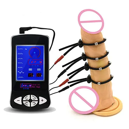 Electro Sex Toys Electronic Pulse Massager Electro Stimulation Steel Ball Penis Ring Electric Shock Cable for TENS/EMS Massage Electro Sex Toys Electronic Pulse Massager Electro Stimulation Steel Ball Penis Ring Electric Shock Cable for TENS/EMS Massage