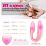 Six Couples Toys Straps Couples Toys U Shape Electric Wireless Rechargeable Mini Finger Massager with 10 Strong Vibration Hands Free U Shape Toy T-Shirt
