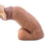 LZYAA Super Big Size Realistic Dildo, 3.15Inch Huge Penis Suction Cup Base, Adult Sex Toys Product for Female, Couple (Brown)