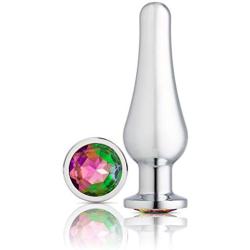 Cloud 9 Novelties Cloud 9 Novelties Gems Silver Chrome Tall Plug, Medium