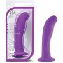 6" Platinum Silicone Dildo - G Spot Stimulating Curved Dong - Suction Cup Harness Compatible - Sex Toy for Women - Sex Toy for Adults (Purple)