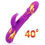 Lergo Heating Rabbit Vibrator Massager For Women, 7 Frequency, Thrusting Rotating Waterproof Handheld Massage Wand, Wireless USB Rechargeable Sex Toy For Adult Female, 9 Inch