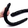 Wushuangyu 55cm Douable Dǒng Headed Dual Sided Massager for Women Handheld Play Big Pleasure - Vibrant Toy (Color : Black)