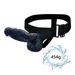 Massage Wand UniSêx Strap On Toy Waist Adjustable Double Role Play Silicone Black Quiet Powerful Pleasure Wand Couple Role Play Blue Waterproof