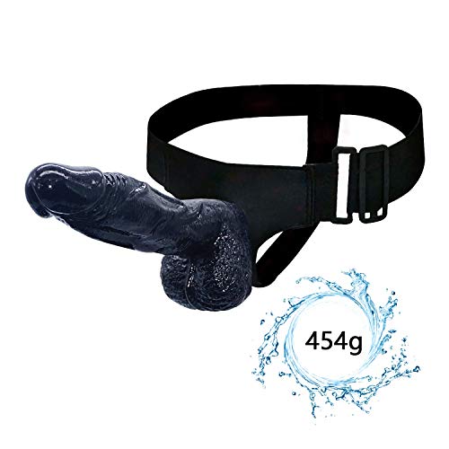 Massage Wand UniSêx Strap On Toy Waist Adjustable Double Role Play Silicone Black Quiet Powerful Pleasure Wand Couple Role Play Blue Waterproof