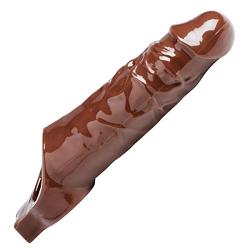 Size Matters Really Ample Penis Enhancer Sheath, Brown