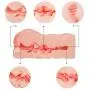 Pocket Pussy, Greenpinecone Male Masturbator Cup, Realistic Sex Toys 3D Realistic Vagina Masturbation Stroker with 2 Cock Rings for Intense Stimulation Real-Life Touch and Feeling
