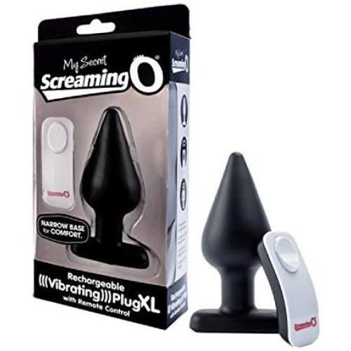 Screaming O My Secret Rechargeable Vibrating Anal Plug XL with Remote Control, Black