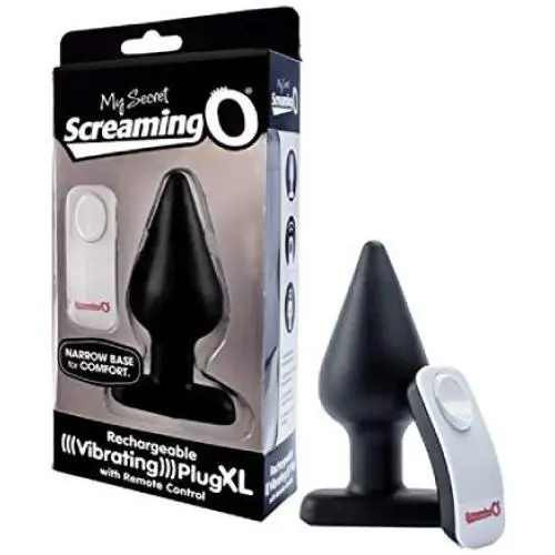 Screaming O My Secret Rechargeable Vibrating Anal Plug XL with Remote Control, Black Screaming O My Secret Rechargeable Vibrating Anal Plug XL with Remote Control, Black