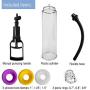Vacuum Mans Manual Penis Pump with Powerful Suction for Maxium Width with Easy Grip Pump Handle & Includes Free Cock Ring