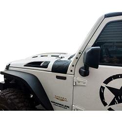 Hooke Road Star Logo Cowl Side Body Armor Corner Cover Decals for 2007-2018 Jeep Wranger & Wrangler Unlimited JK