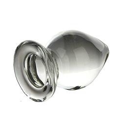 Glass Large Butt Plug, Hmxpls Sex Love Games Personal Massager for Women Men Couples Lover Glass Crystal Ball Adult Products Mushroom Shaped Anal Butt Plug Stimulate, 12.2 Ounce