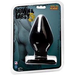 Topco Sales Down Dirty 5 1/2" Butt Plug, Black