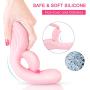 G Spot Rabbit Vibrator with Fox Mouth for Clitoris Stimulation,Treediride Waterproof Dildo Vibrator Clit Stimulator with 9 * 9 Vibration Modes Quiet Dual Motor Sex Toy for Women Couple (Pink)