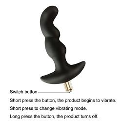 BYL 10 Vibration Patterns Vibrating Prostate Massager Rechargeable G Spot Vibrator Waterproof Anal Sex Toy for Men Women and Couples. (Persian Daisy)