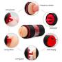 SHOOPPEE 2-in-1 Throat Automatic Piston Telescopic Rotate Six Toys Hands Free Oral Sucking Cup Endless Pleasure Toys for Men Relax Muscle,Sexy Underwear T-Shirt