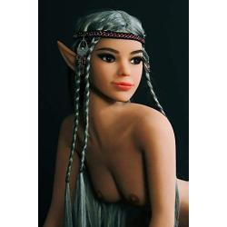 KWDoll Elf Ears Sex Doll Angel Girl Real Doll with Metal Skeleton Oral Anal Vagina Sexy Love Doll (Miky)