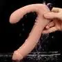 Remote Control Silicone Realistic Vibrating Strapless Strap on Dildo Double Rabbit Dildo Vibrator Dildo Anal Dildo Penis Vibrator for Woman Double Lesbian Dildo