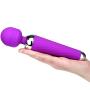 Sexy Slave Rechargeable and Waterproof Silicone Vibrator - 10 Function - Cordless Neck & Shoulder Portable Wand Body Massager,Best for Men,Women or Couples,Purple