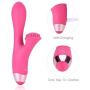 Rabbit Vibrator for Women,Rechargeable 10 Powerful Modes,Pink
