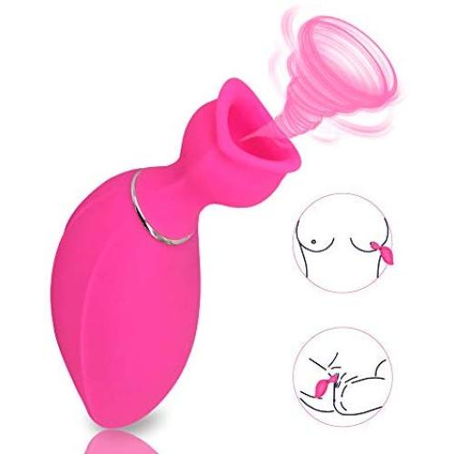 Clitoral Sucking Vibrator - 8 Suction & Kissing Vibration Modes Quiet Waterproof Portable Rechargeable Nipple Stimulatorm, Adult Sex Toy for Women Clit Orgasm Stimulator for Couples or Solo (Pink)