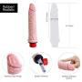 Pure Love 6" Realistic Penis Vibrating Dildo Dong, Flesh Color, Adult Sex Toy